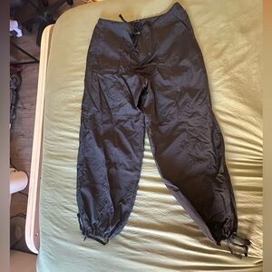 Black parachute pants